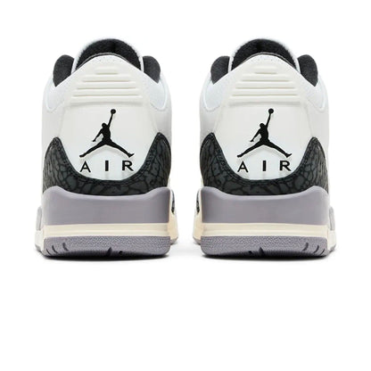 Air Jordan 3 Retro 'Cement Grey' — UK 3 | EU 35.5 | US 3.5 — Top View
