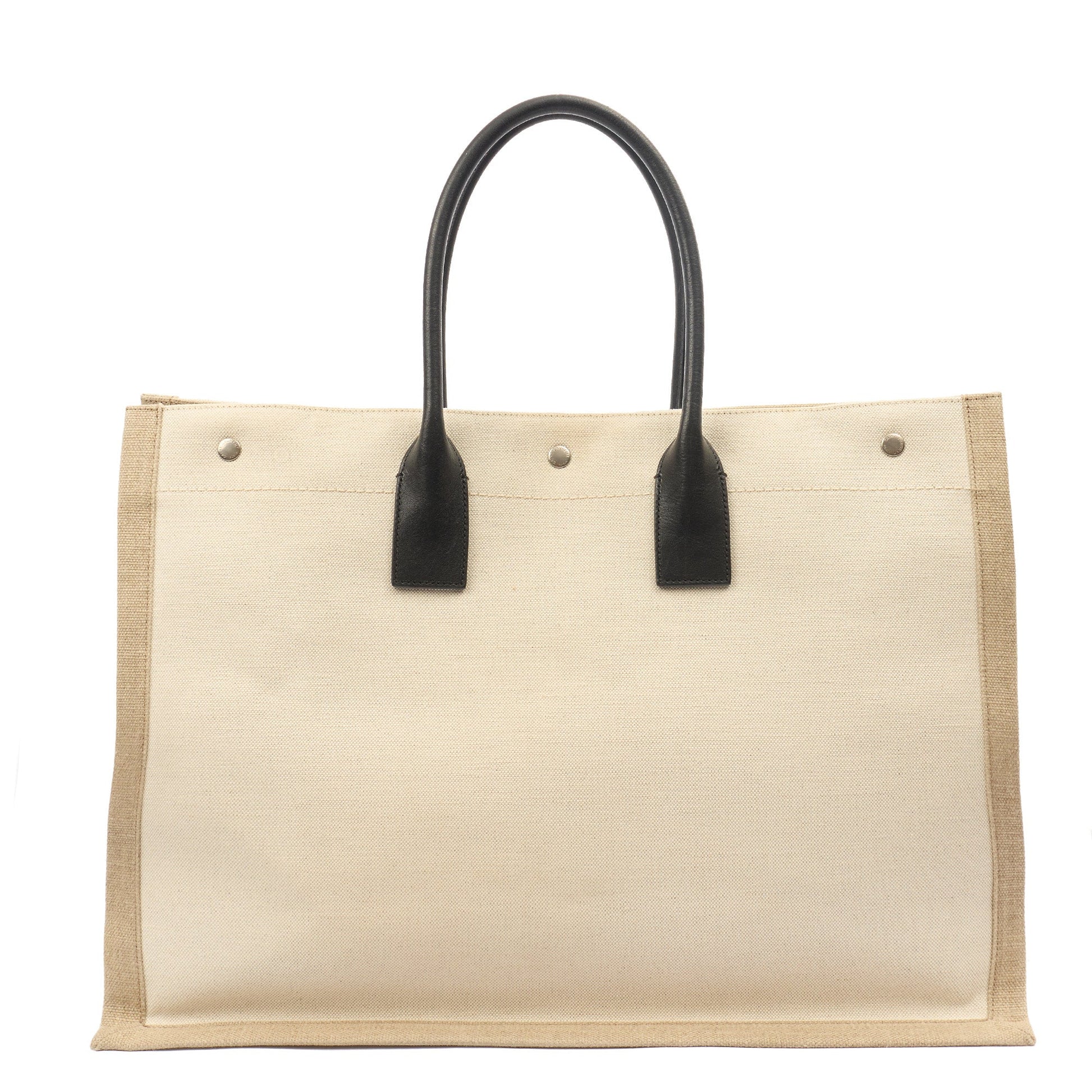 Saint Laurent Tote Rive Gauche Tote in Neutral, Fabric — Alternate View 16