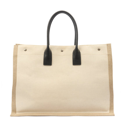 Saint Laurent Tote Rive Gauche Tote in Neutral, Fabric — Alternate View 16