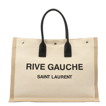 Saint Laurent Tote Rive Gauche Tote in Neutral, Fabric — Alternate View 13