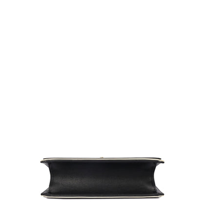 Chanel Shoulder Bag Flap Bag in Black, Calfskin Leather — Top View