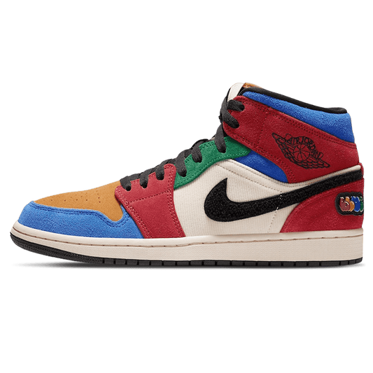 Blue The Great x Air Jordan 1 Mid 'Fearless' — UK 3 | EU 35.5 | US 3.5 — Front View