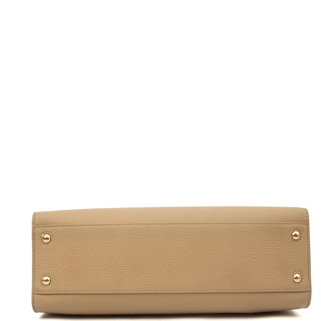 Burberry Tote Frances Tote in Neutral, Leather — Top View