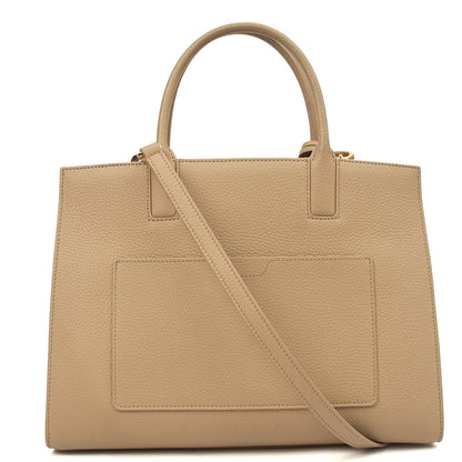 Burberry Tote Frances Tote in Neutral, Leather — Back View