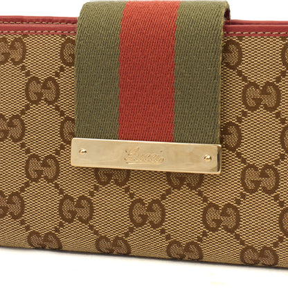 Gucci Purse Wallet in Brown, GG Canvas — Side View