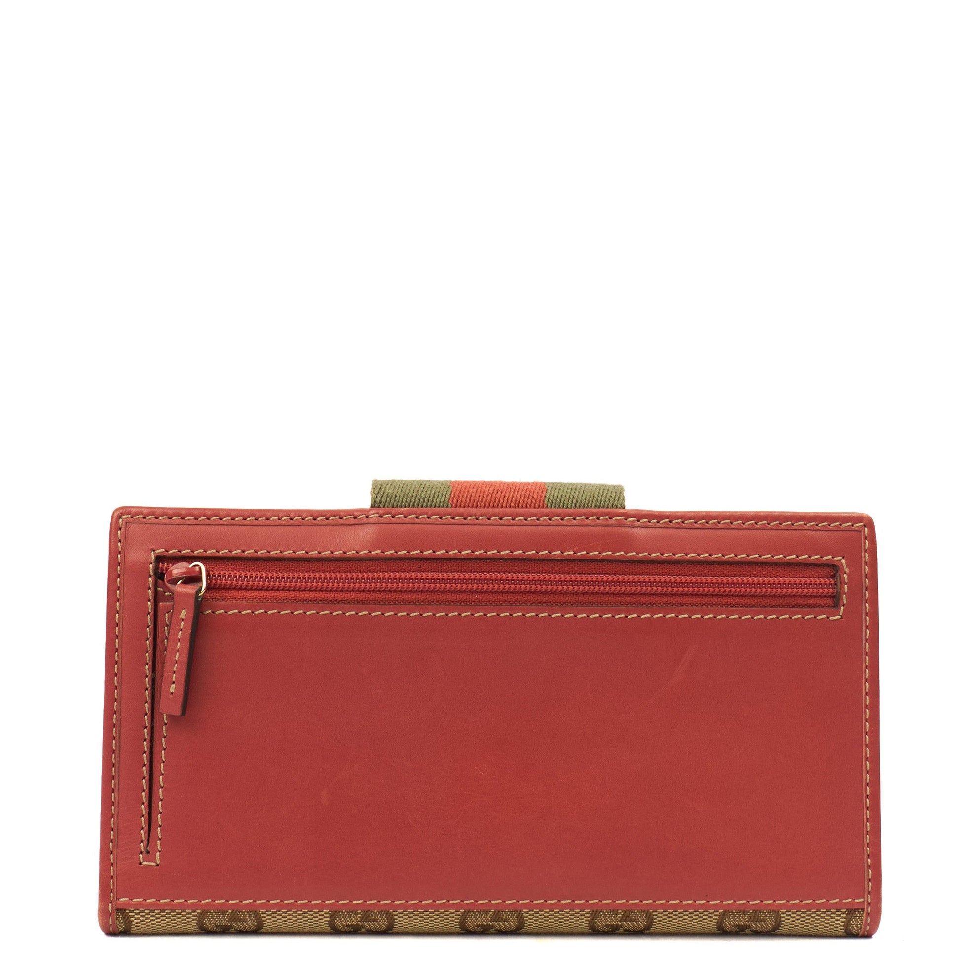 Gucci Purse Wallet in Brown, GG Canvas — Top View