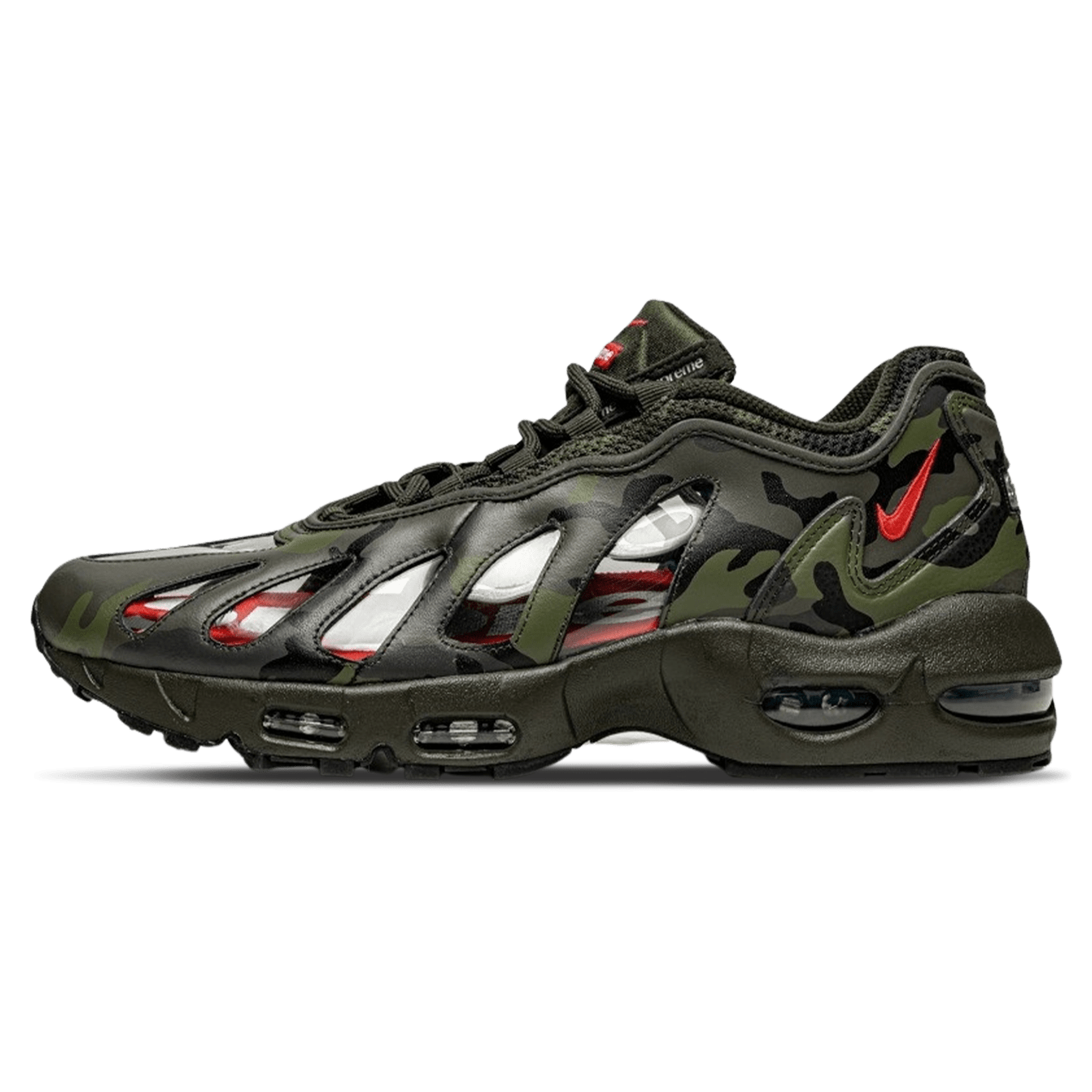 Nike x Supreme Air Max 96 'Camo' — UK 3 | EU 35.5 | US 3.5 — Front View