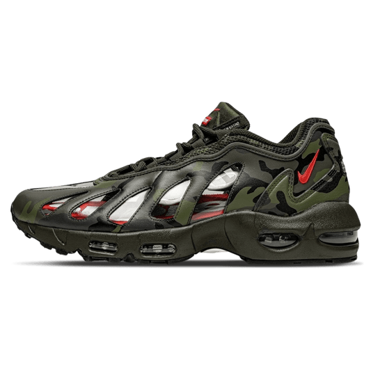 Nike x Supreme Air Max 96 'Camo' — UK 3 | EU 35.5 | US 3.5 — Front View