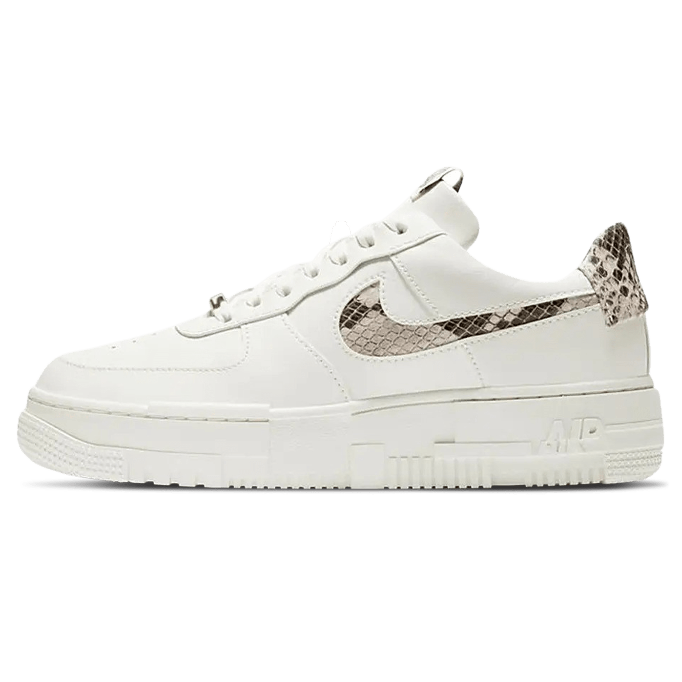 Nike Wmns Air Force 1 Pixel SE 'Sail Snake' — UK 3 | EU 35.5 | US 3.5 — Front View