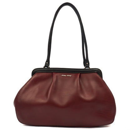 Miu Miu Tote Tote in Red, Leather — Front View