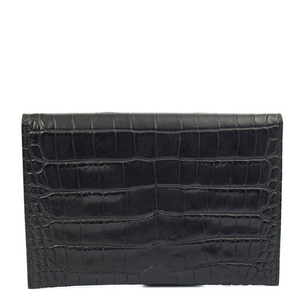 Alexander McQueen Clutch Box Clutch Skull in Black, Leather — Top View