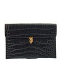 Alexander McQueen Clutch Box Clutch Skull in Black, Leather — Front View