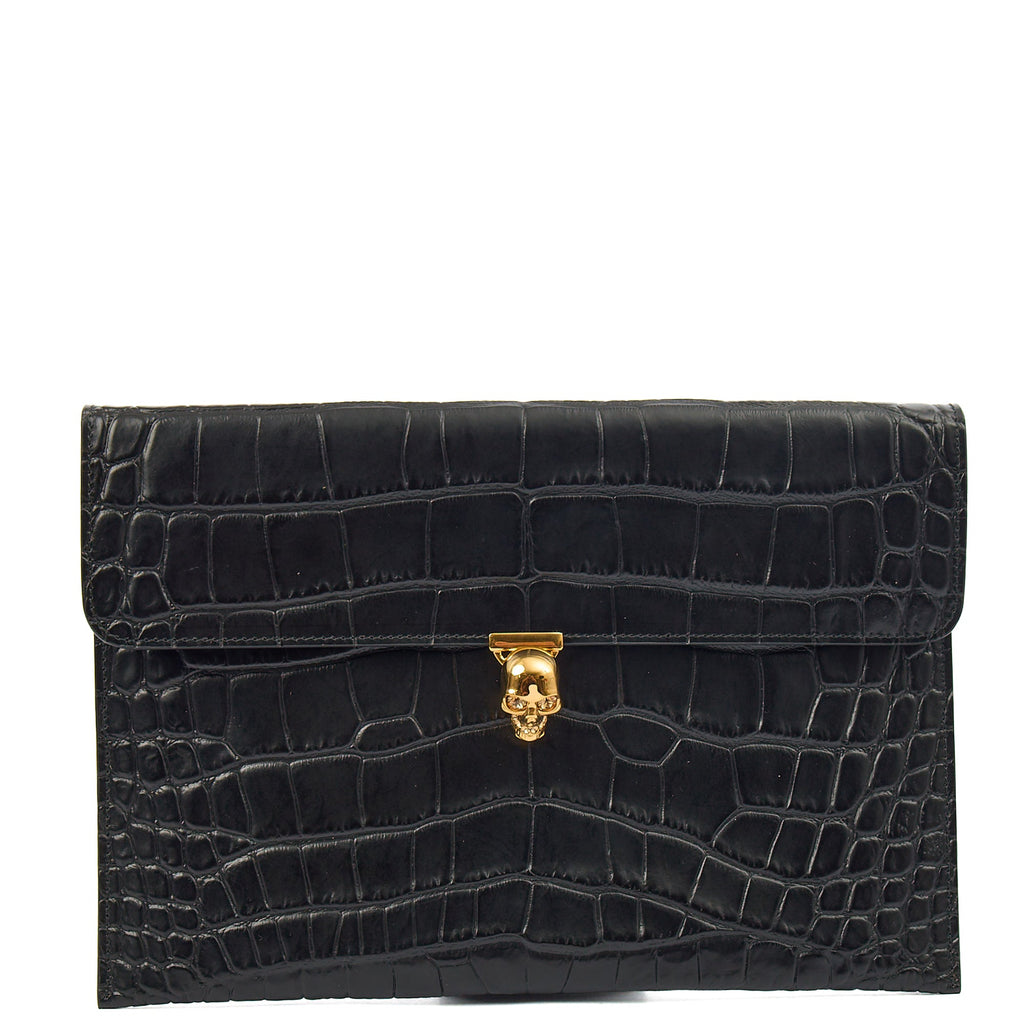 Alexander McQueen Clutch Box Clutch Skull in Black, Leather — Alternate View 8