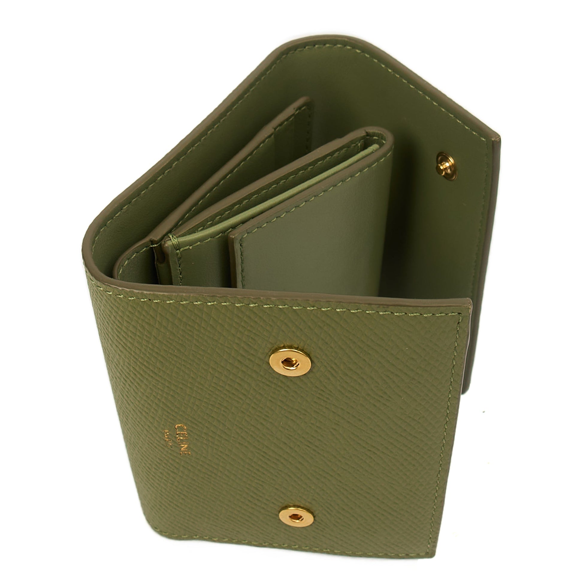 Celine Wallet Wallet in Khaki, Leather — Alternate View 12
