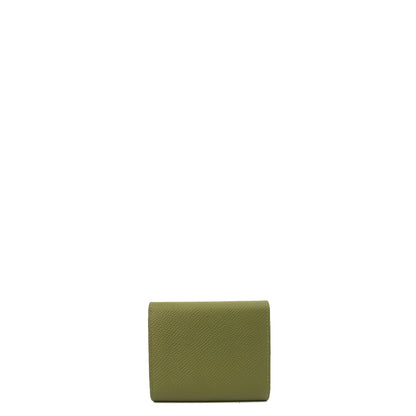 Celine Wallet Wallet in Khaki, Leather — Back View