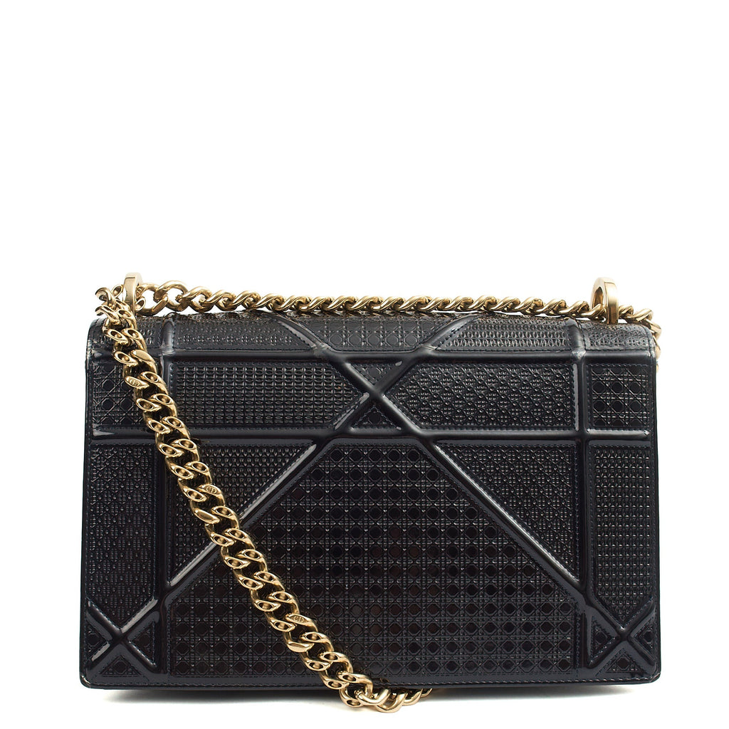 Christian Dior Shoulder Bag Diorama - Small in Blue, Leather — Back View