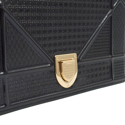 Christian Dior Shoulder Bag Diorama - Small in Blue, Leather — Detail View
