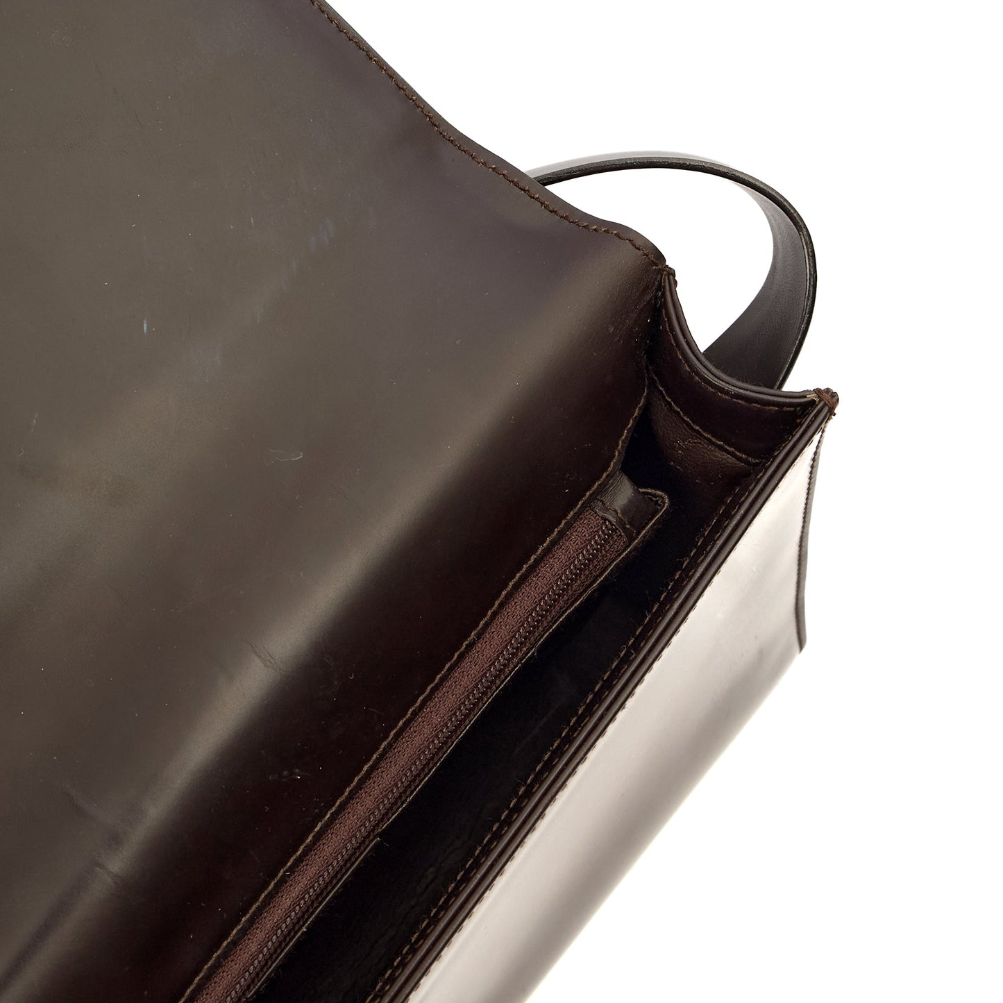 Gucci Shoulder Bag Vintage Shoulder Bag in Brown, Leather — Detail View
