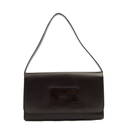 Gucci Shoulder Bag Vintage Shoulder Bag in Brown, Leather — Front View