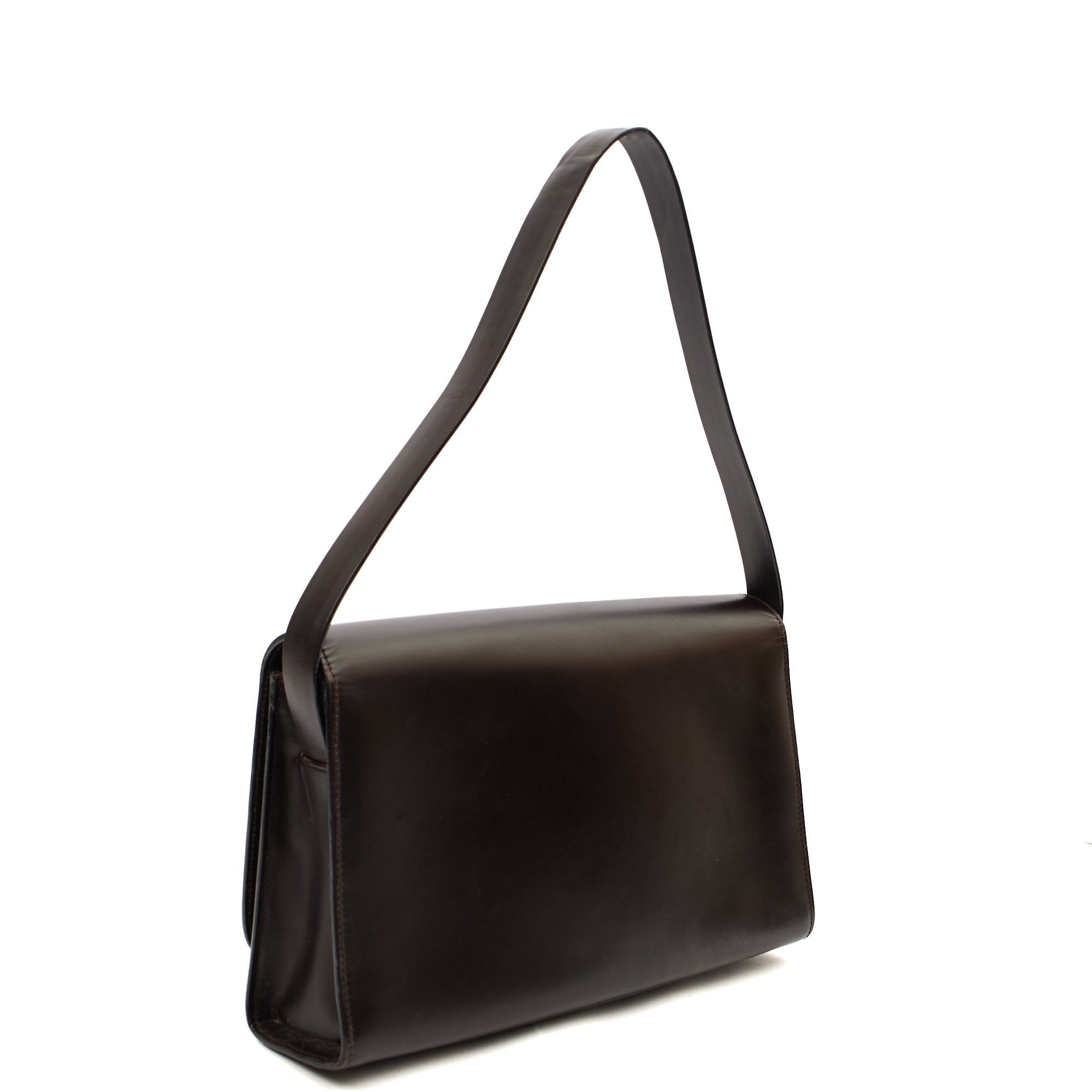 Gucci Shoulder Bag Vintage Shoulder Bag in Brown, Leather — Side View