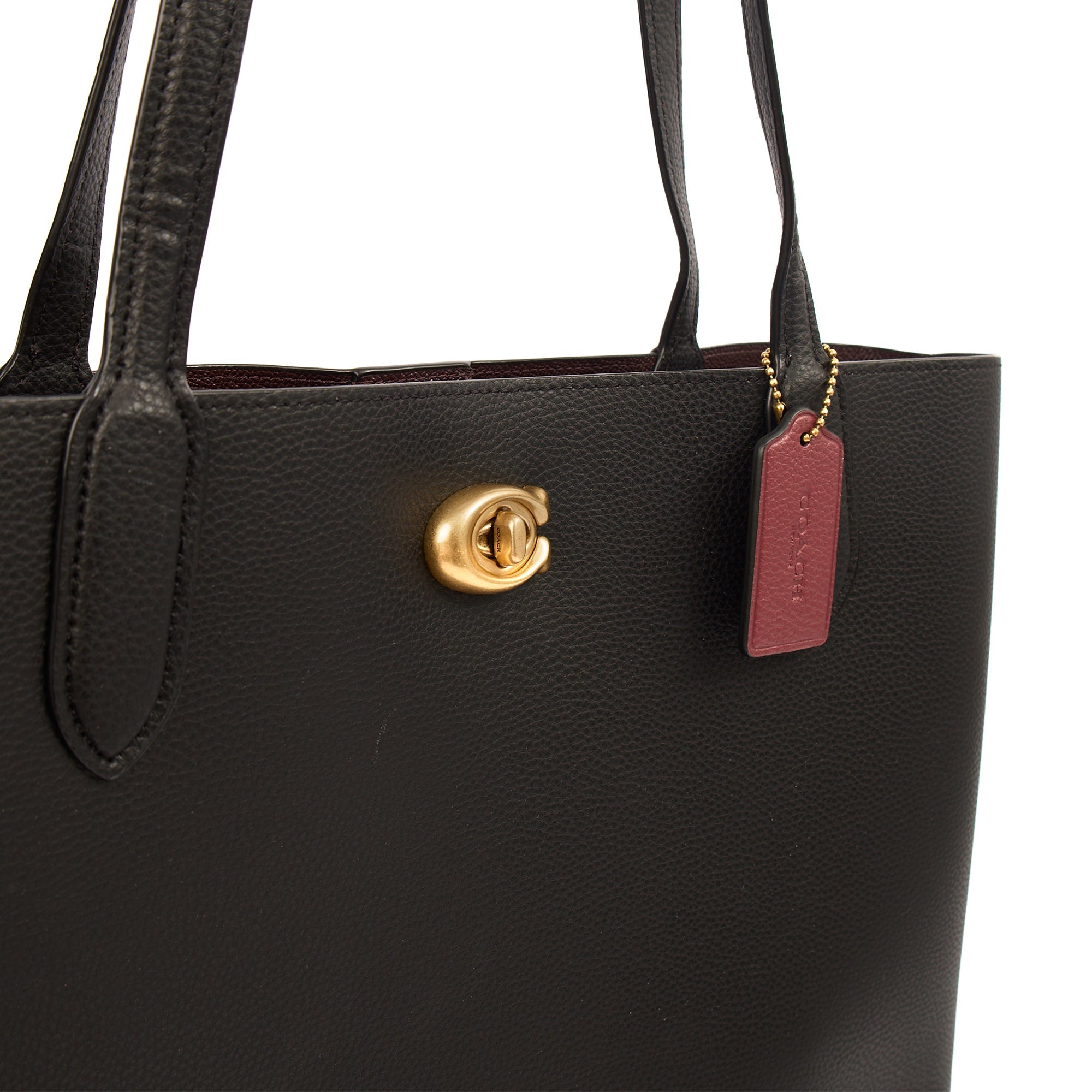 Coach Tote Willow Tote in Black, Leather — Side View