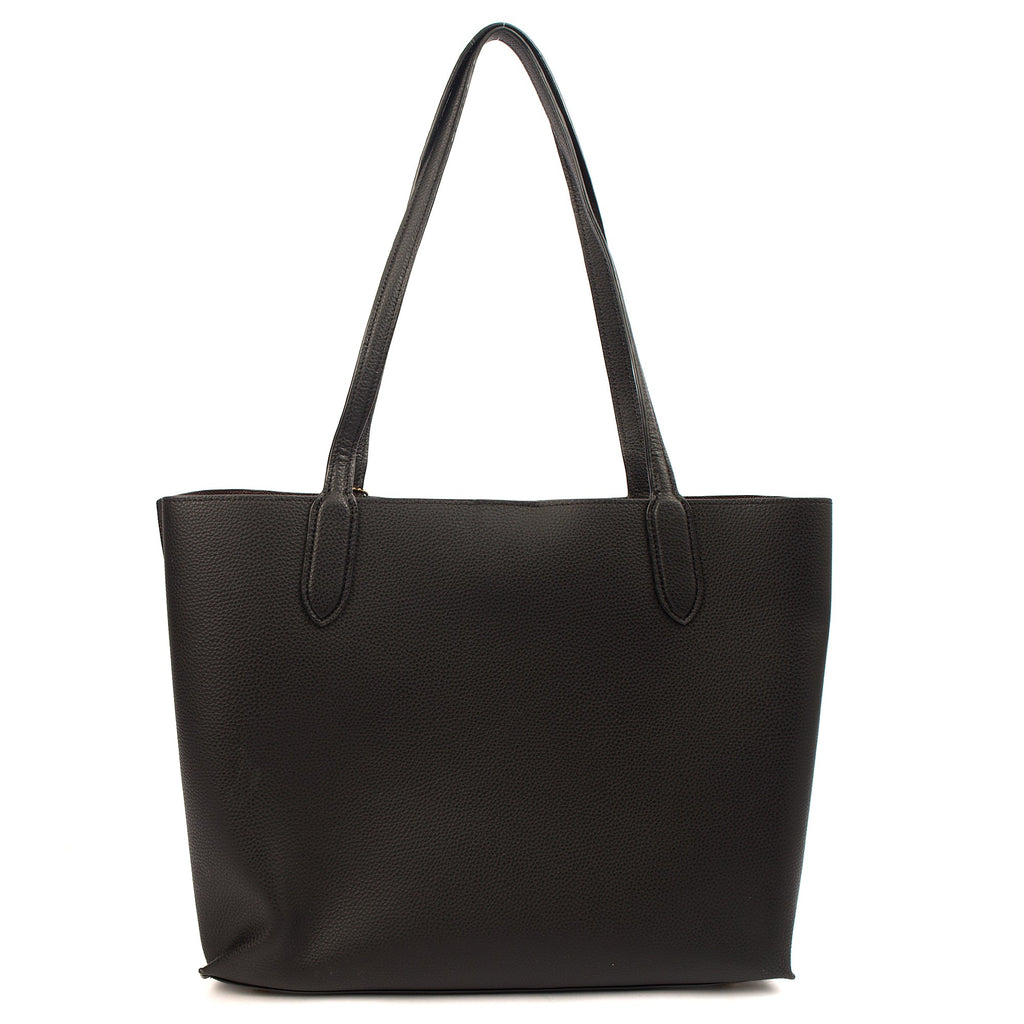 Coach Tote Willow Tote in Black, Leather — Top View