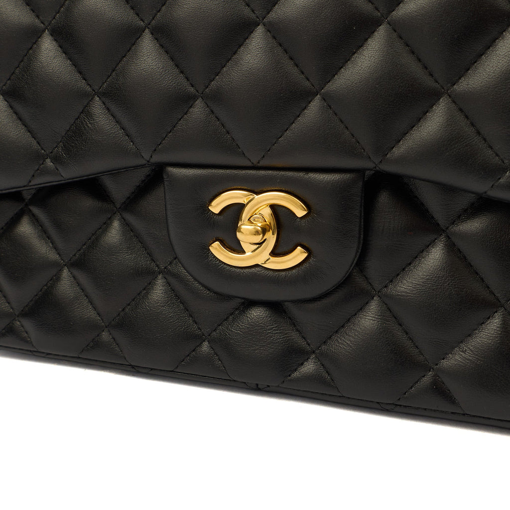 Chanel Shoulder Bag Classic Double Flap - Large in Black, Leather — Alternate View 7