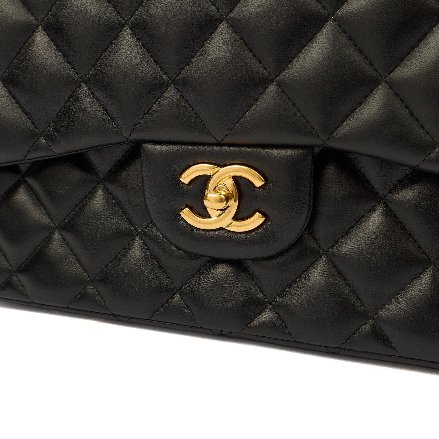 Chanel Shoulder Bag Classic Double Flap - Large in Black, Leather — Alternate View 7