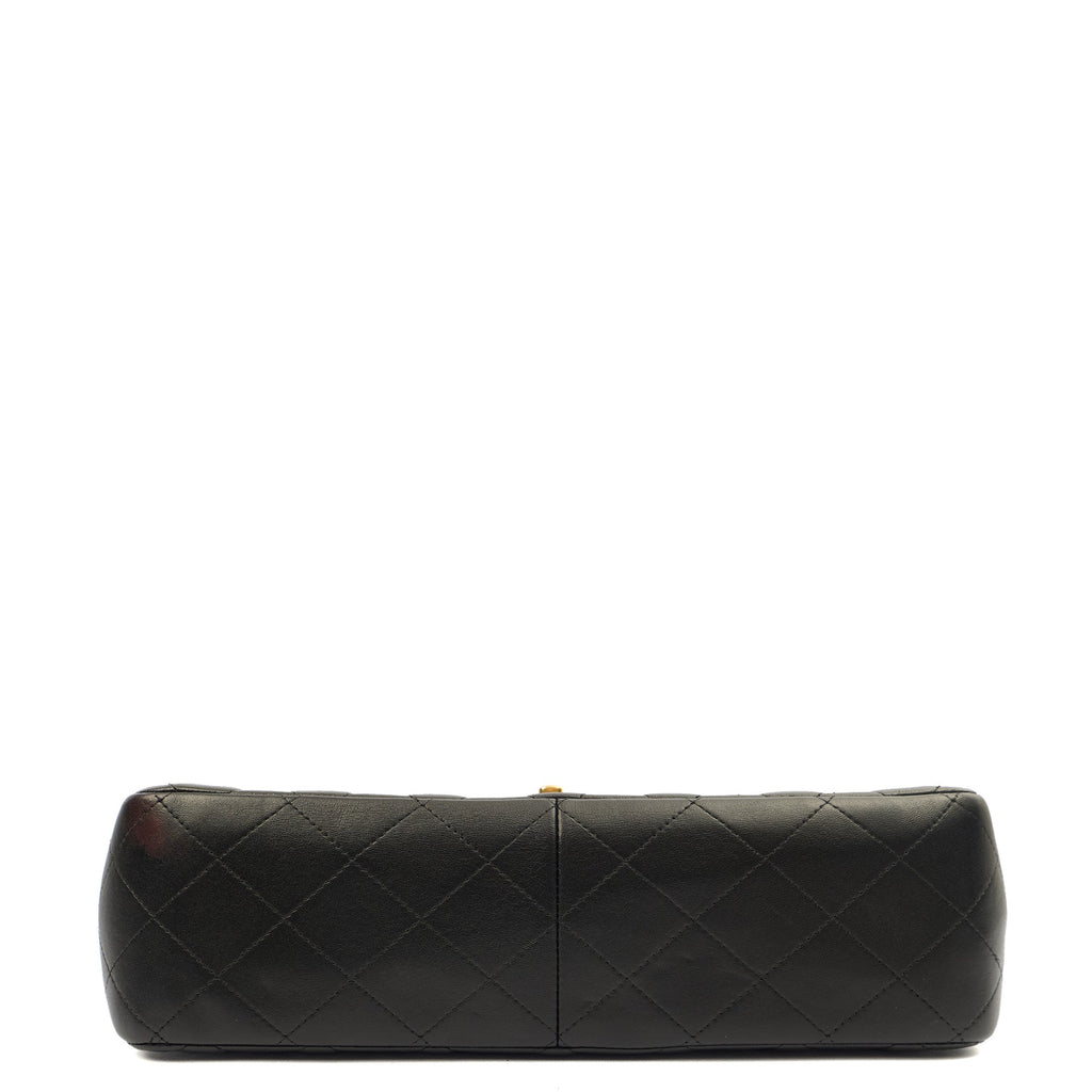 Chanel Shoulder Bag Classic Double Flap - Large in Black, Leather — Detail View