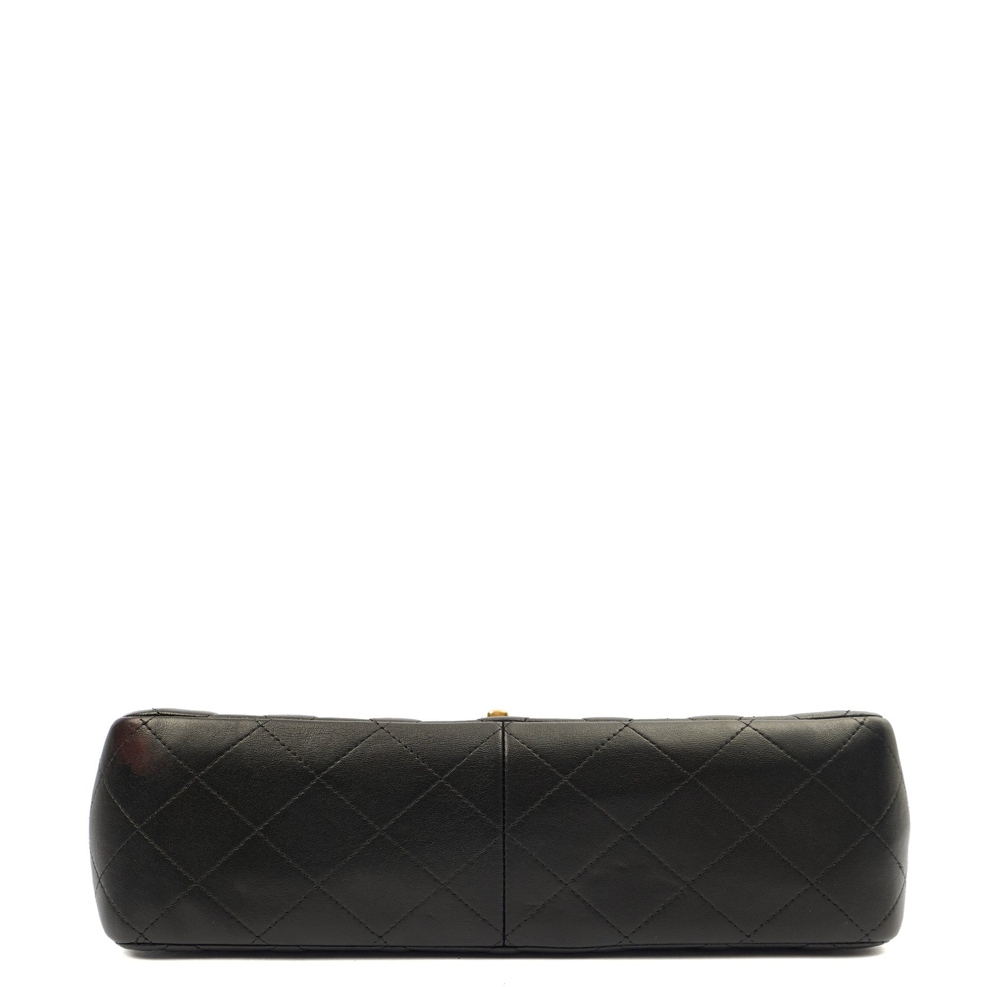 Chanel Shoulder Bag Classic Double Flap - Large in Black, Leather — Detail View