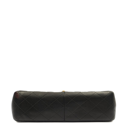Chanel Shoulder Bag Classic Double Flap - Large in Black, Leather — Detail View