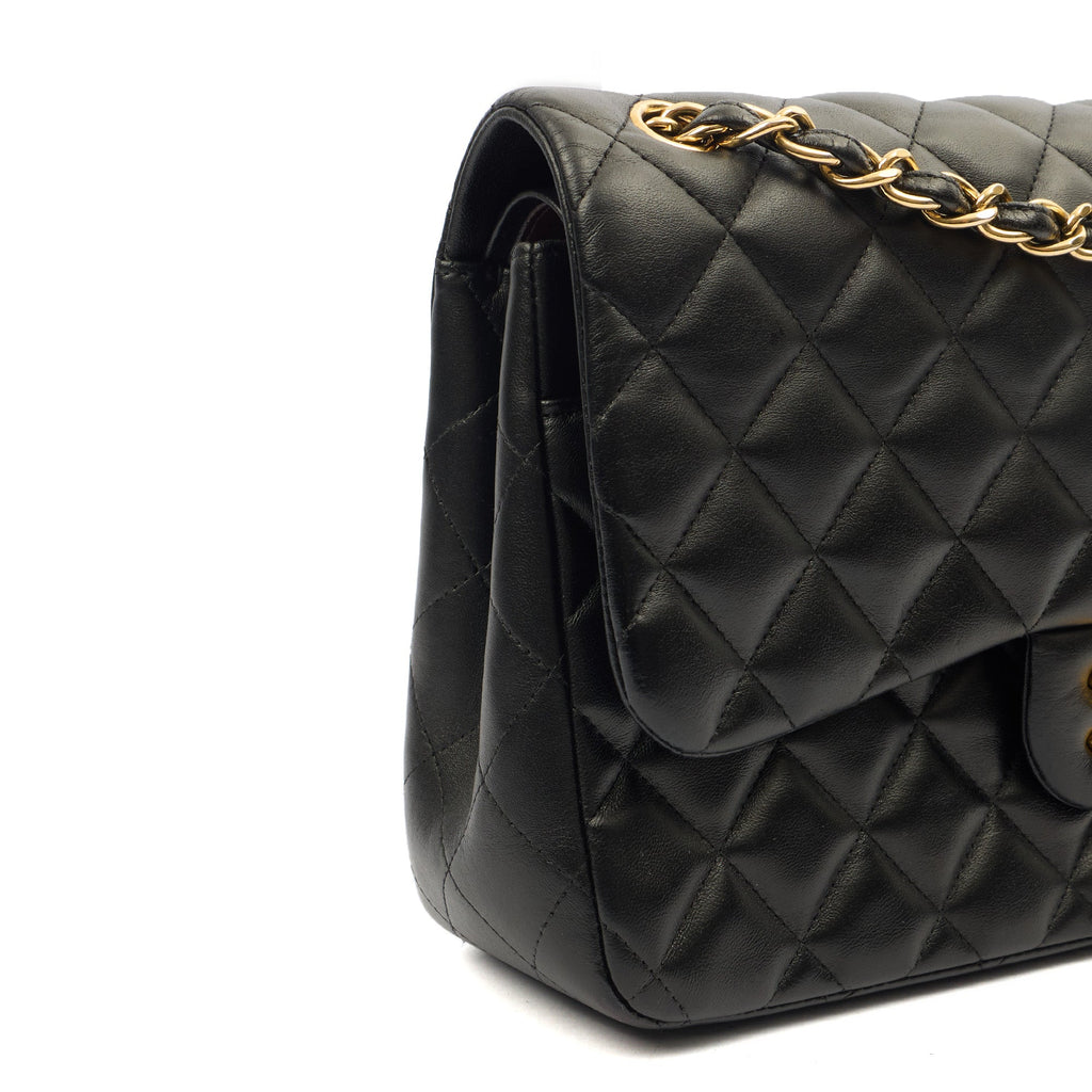 Chanel Shoulder Bag Classic Double Flap - Large in Black, Leather — Lifestyle View