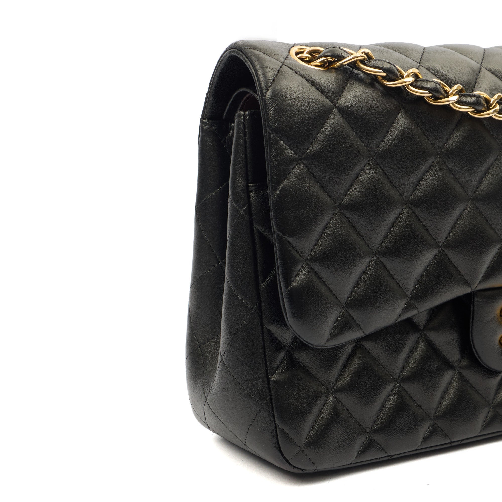 Chanel Shoulder Bag Classic Double Flap - Large in Black, Leather — Lifestyle View