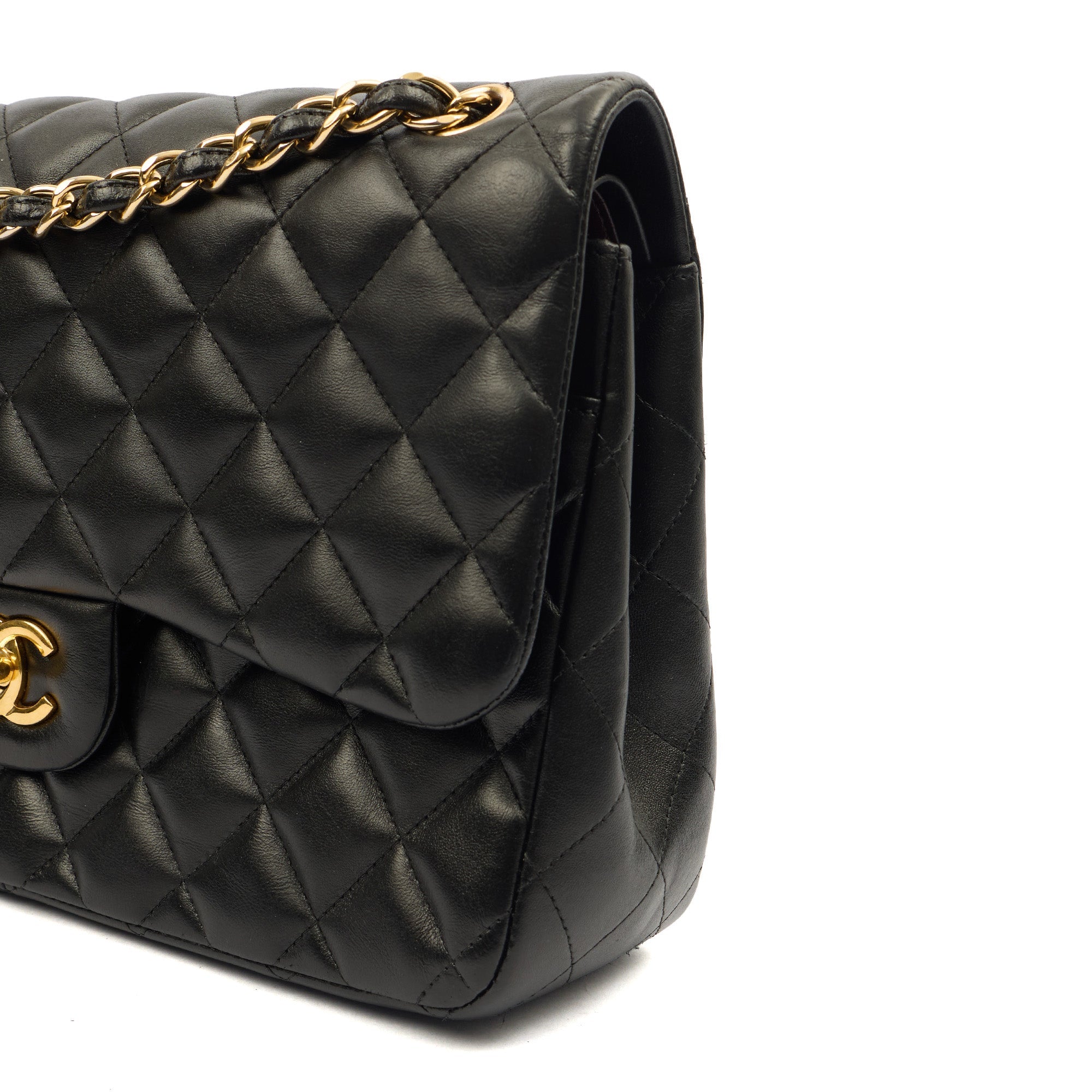 Chanel Shoulder Bag Classic Double Flap - Large in Black, Leather — Alternate View 8