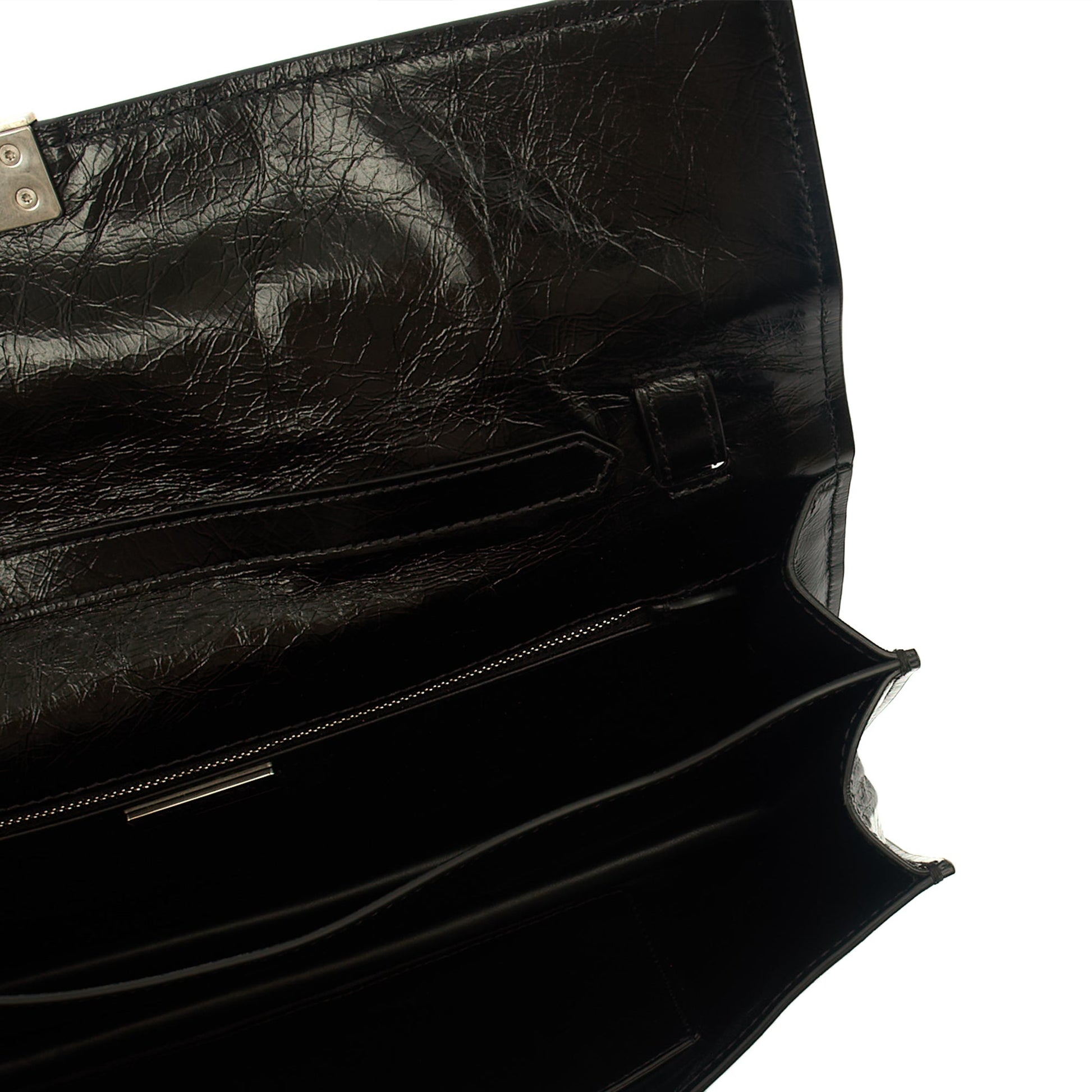 Prada Top Handle Saffiano Soft in Black, Patent Leather — Alternate View 15
