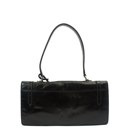 Prada Top Handle Saffiano Soft in Black, Patent Leather — Alternate View 19