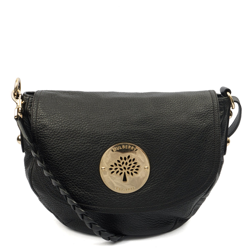 Mulberry Satchel Daria Satchel in Black, Leather — Front View
