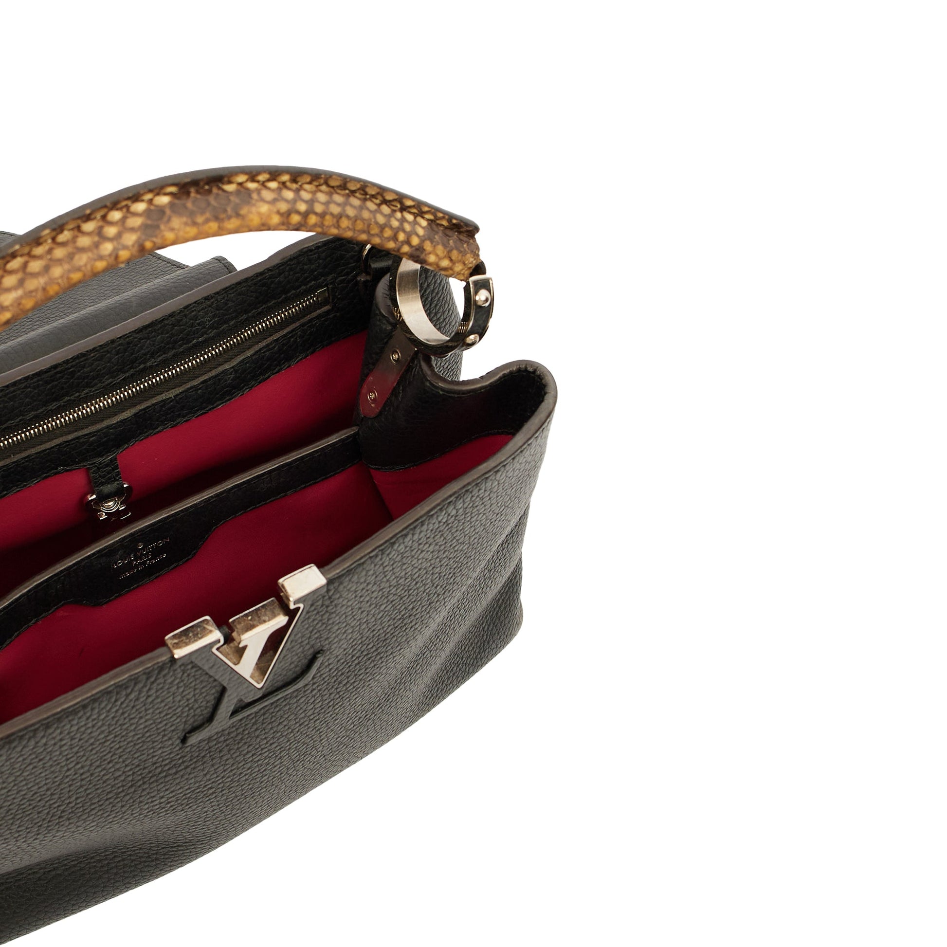 Louis Vuitton Tote Capucines MM in Black, Leather — Alternate View 8