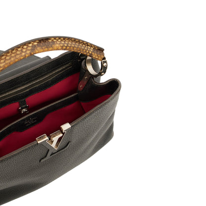 Louis Vuitton Tote Capucines MM in Black, Leather — Alternate View 8