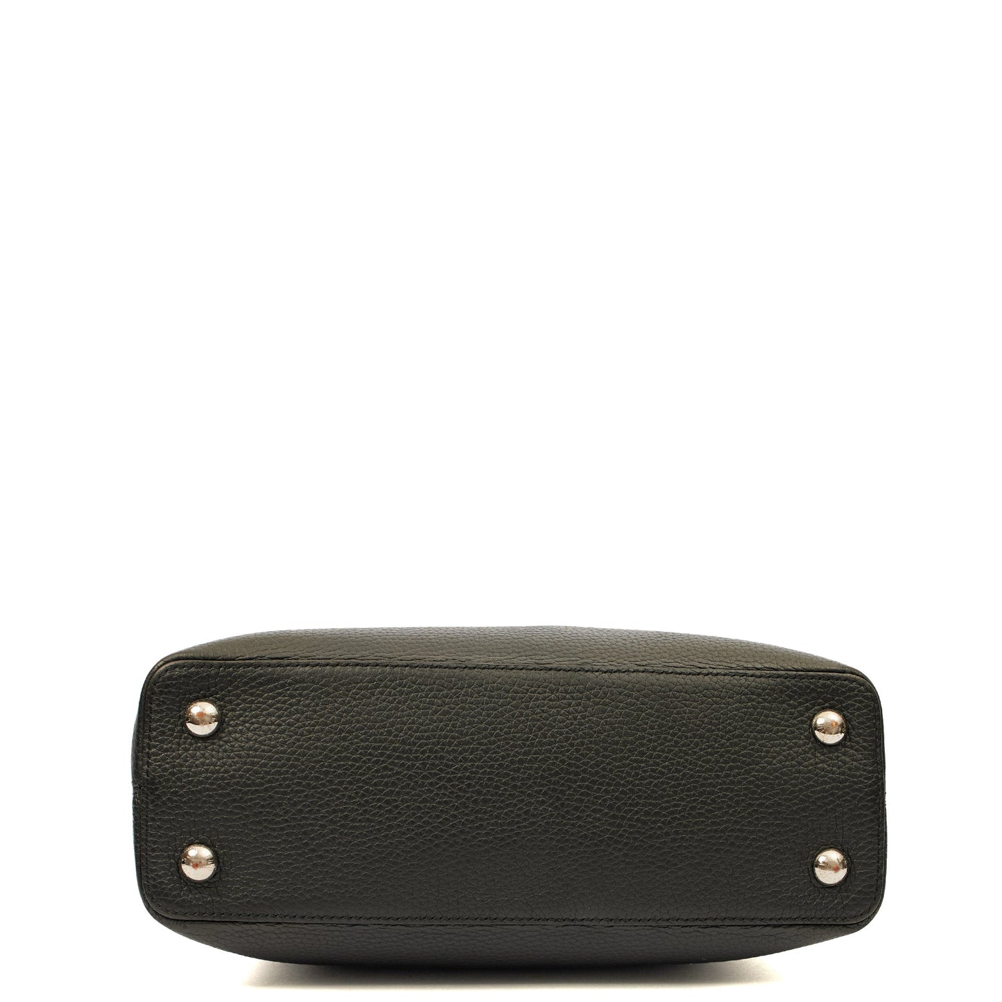 Louis Vuitton Tote Capucines MM in Black, Leather — Top View