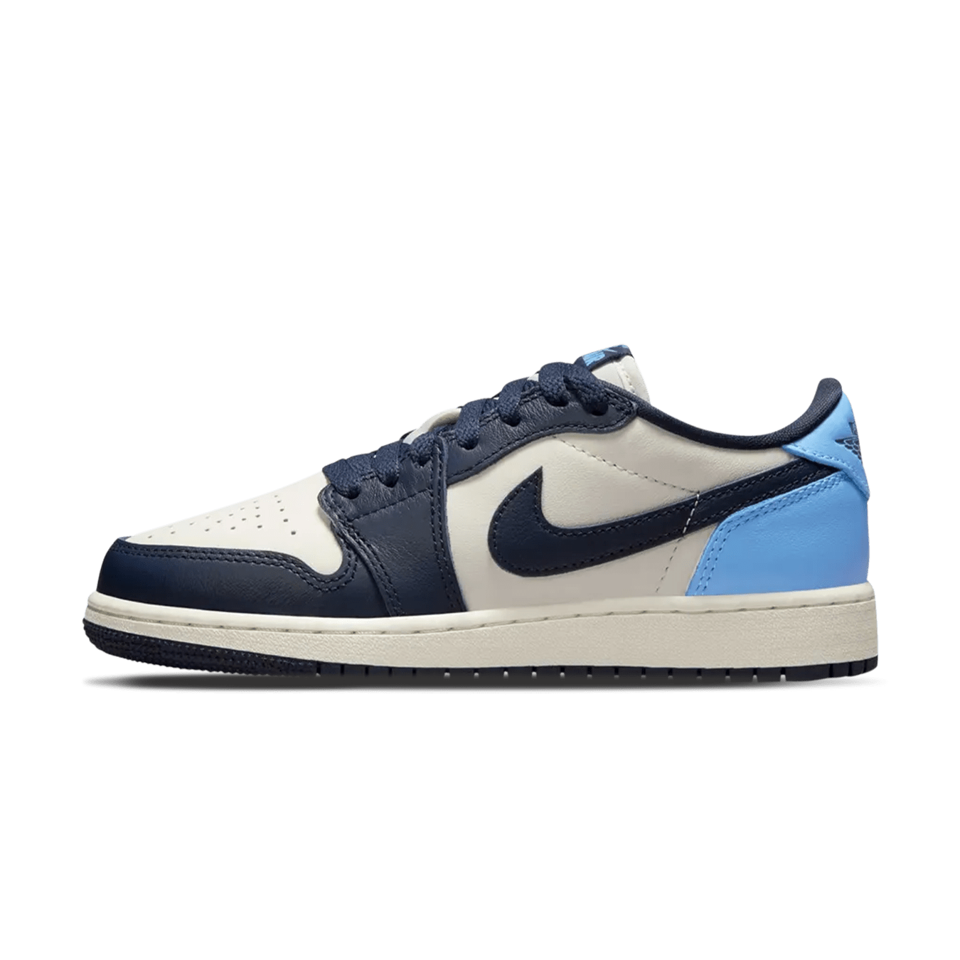 Air Jordan 1 Retro Low OG GS 'Obsidian UNC' — UK 13.5 | EU 32 | US 1Y — Front View
