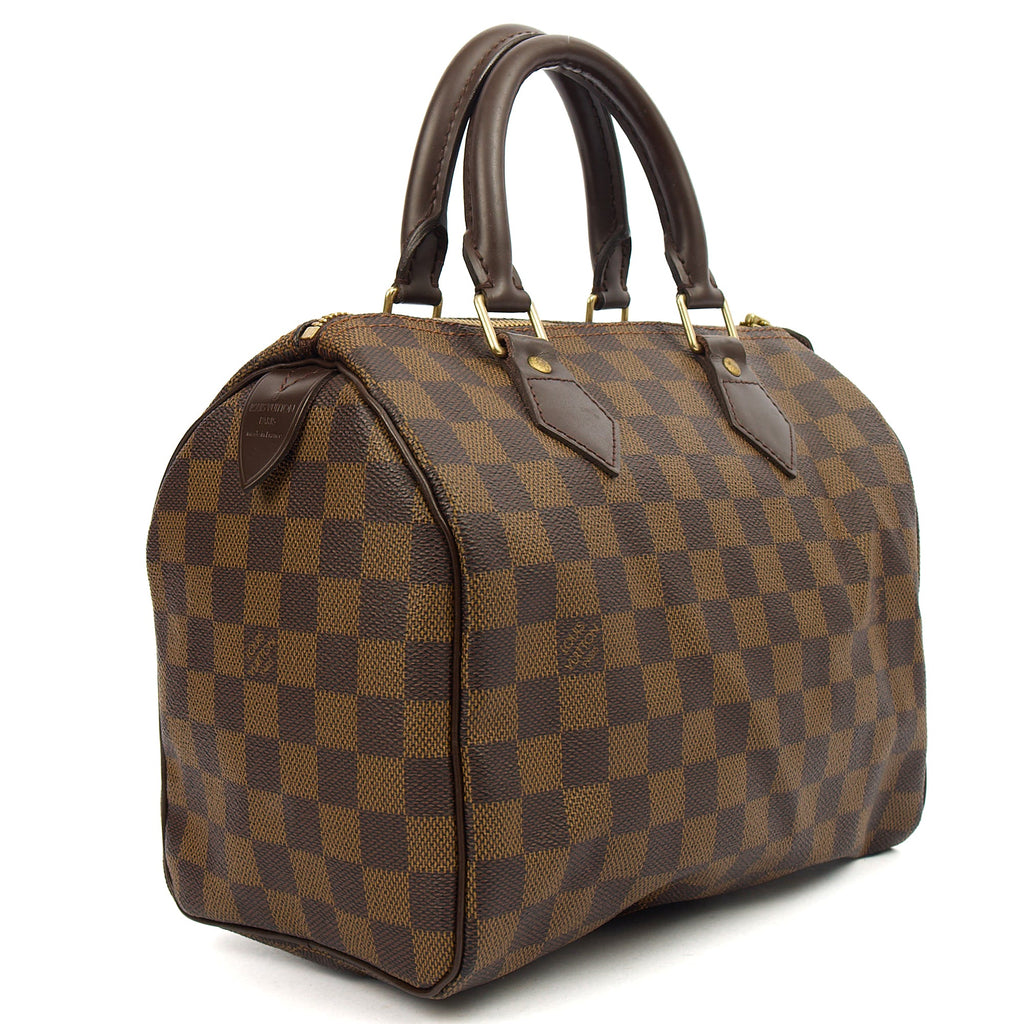 Louis Vuitton Top Handle Speedy 25 in Damier, Canvas — Back View