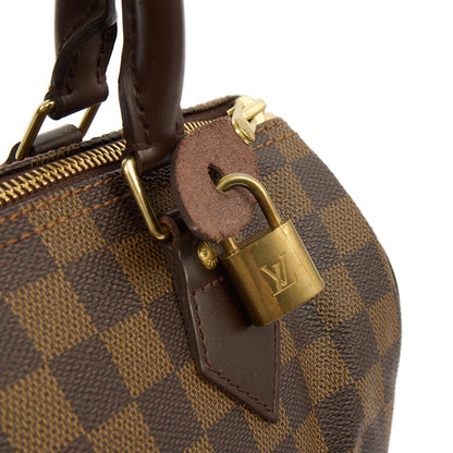 Louis Vuitton Top Handle Speedy 25 in Damier, Canvas — Side View