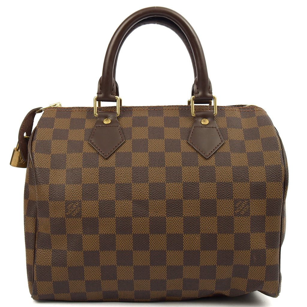 Louis Vuitton Top Handle Speedy 25 in Damier, Canvas — Front View