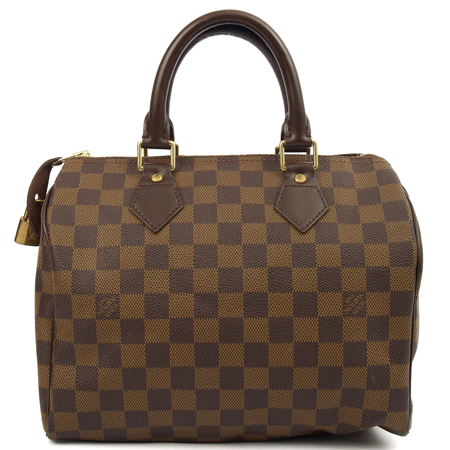 Louis Vuitton Top Handle Speedy 25 in Damier, Canvas — Front View