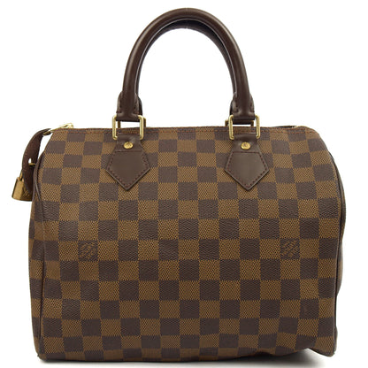 Louis Vuitton Top Handle Speedy 25 in Damier, Canvas — Front View
