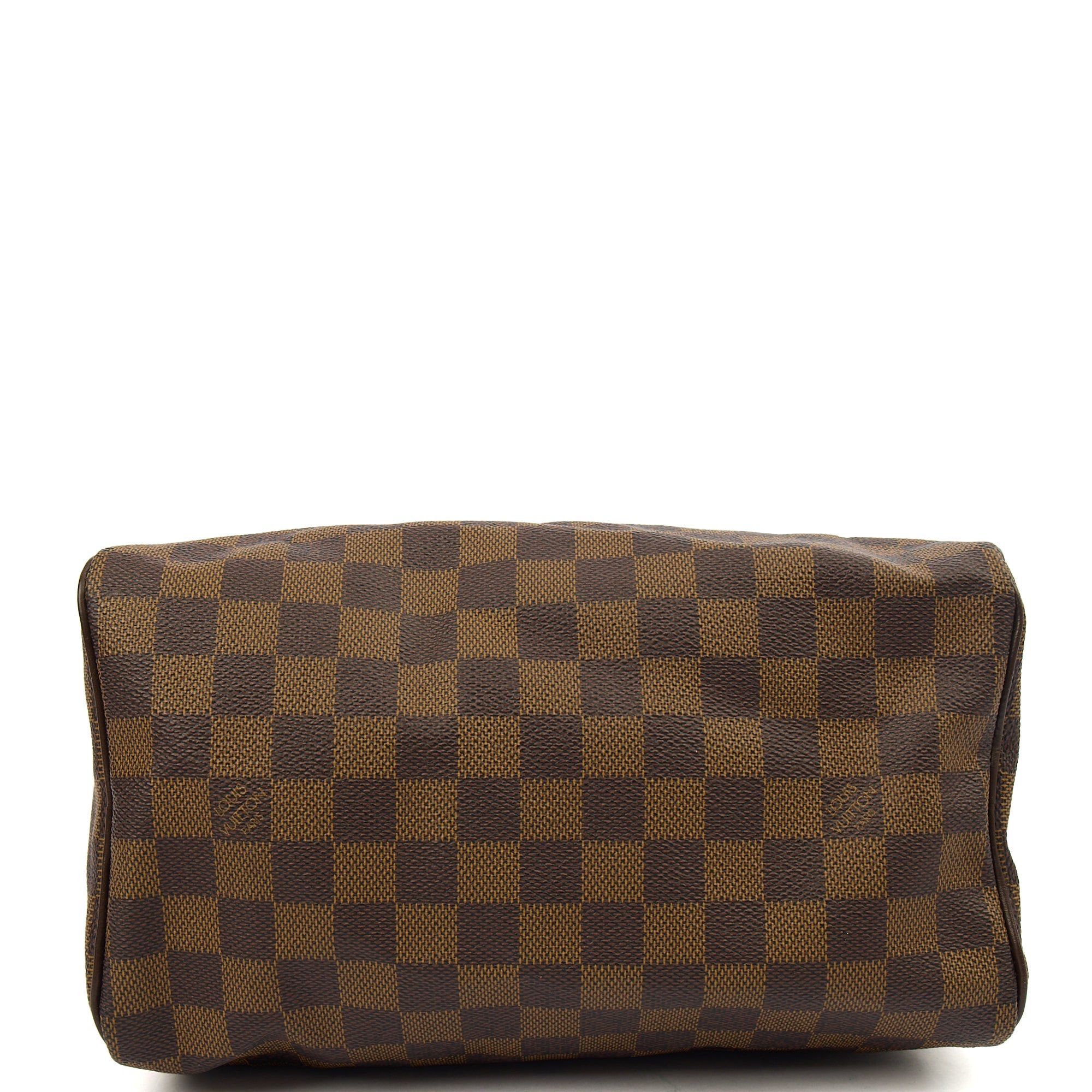 Louis Vuitton Top Handle Speedy 25 in Damier, Canvas — Detail View