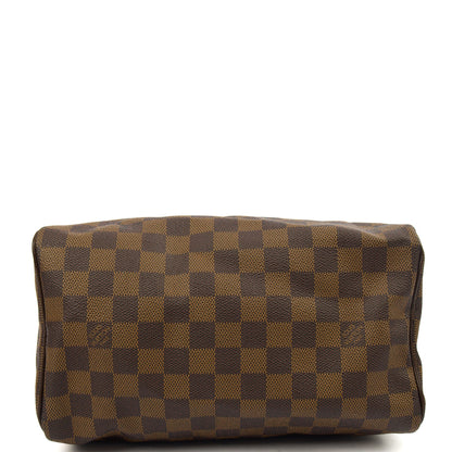 Louis Vuitton Top Handle Speedy 25 in Damier, Canvas — Detail View