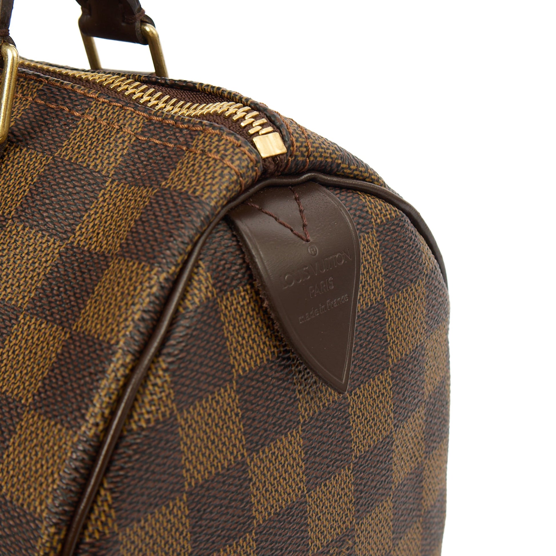 Louis Vuitton Top Handle Speedy 25 in Damier, Canvas — Lifestyle View