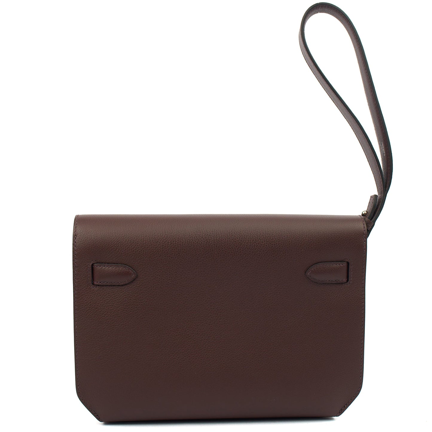 Hermes Kelly Depeches 25 in Rouge Sellier, Evercolour — Top View
